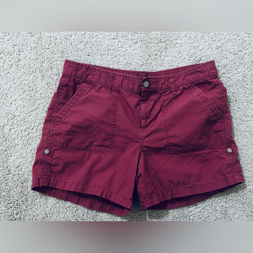 GAP Women's Deep Burgundy Utility Shorts